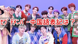 seventeen　メンバー　全員　中国語　表記　韓国語　日本語